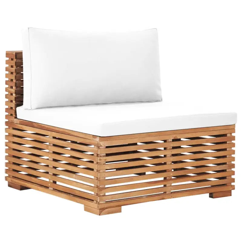 Fijn geschuurde modulaire tuinbanken voor gezellige buitenmomenten - Crème / 1 / Middenbank - Modulaire tuinbanken