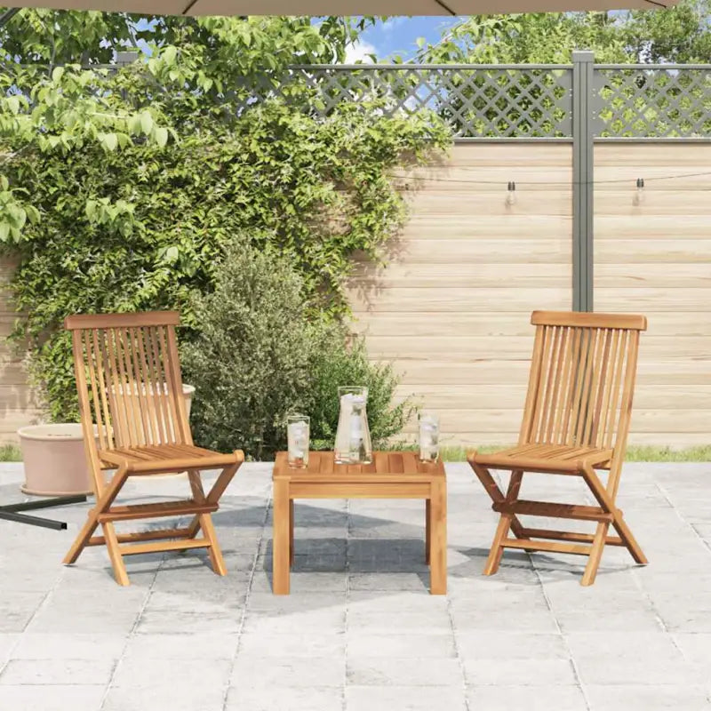 Fijn geschuurde teak klapstoel met levering bevat inklapbare stoelen - Tuinstoelen