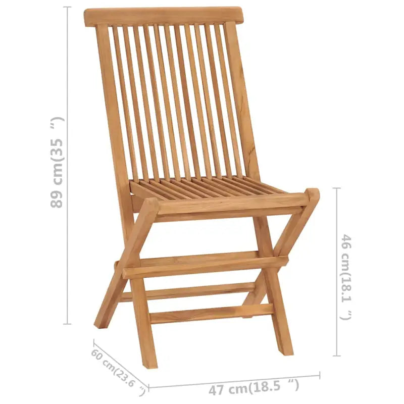 Fijn geschuurde teak klapstoel met levering bevat inklapbare stoelen - Tuinstoelen