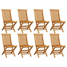 Fijn geschuurde teak klapstoel met levering bevat inklapbare stoelen - 8 - Tuinstoelen
