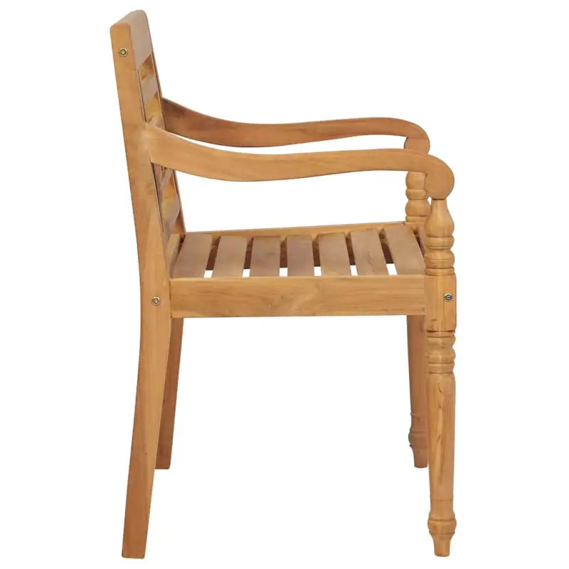 Fijn geschuurde Teakhouten Batavia Tuinstoelen voor een rustieke sfeer - Tuinstoelen