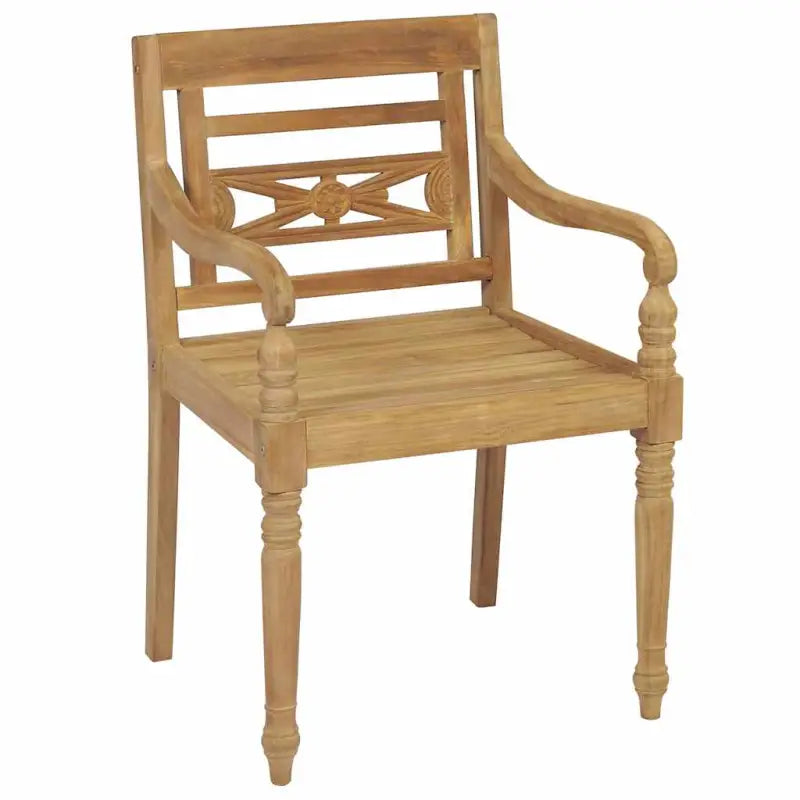 Fijn geschuurde Teakhouten Batavia Tuinstoelen voor een rustieke sfeer - Tuinstoelen