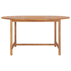 Fijn geschuurde teakhouten eettafel met waterbasis afwerking - 150 x 76 cm / 1 / Rond - Tuintafels