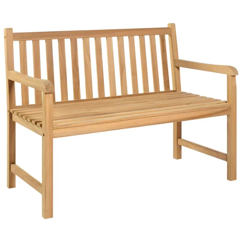 Fijn geschuurde teakhouten tuinbank met stijlvol en praktisch ontwerp - 114 cm / 1 - Tuinbanken