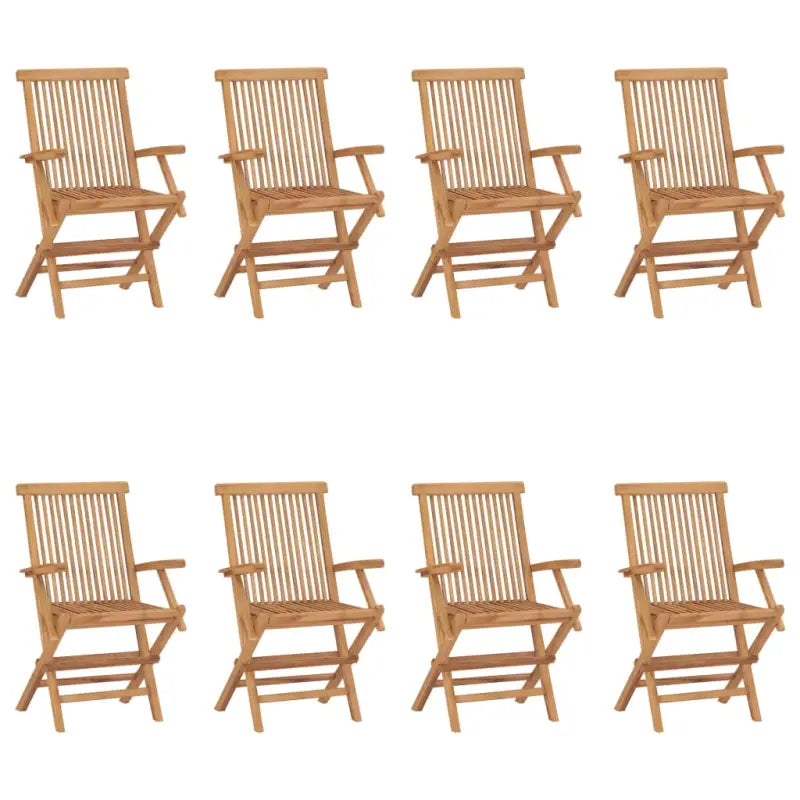 Fijn geschuurde teakhouten tuinstoelen met comfortabele zitplekken - 8 - Tuinstoelen