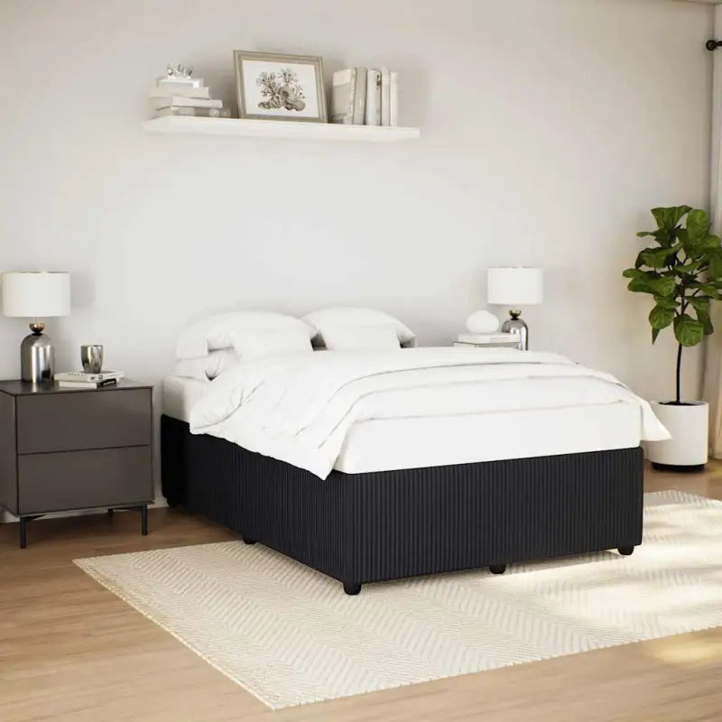 Fluweel bedframe voor een comfortabele en warme slaapkamer sfeer - Zwart / 140 x 190 cm - Bedden & bedframes