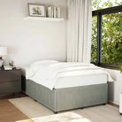 Fluweel bedframe voor een comfortabele en warme slaapkamer sfeer - Lichtgrijs / 120 x 200 cm - Bedden & bedframes