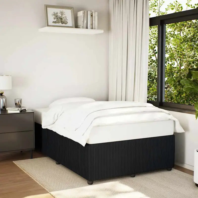 Fluweel bedframe voor een comfortabele en warme slaapkamer sfeer - Zwart / 120 x 190 cm - Bedden & bedframes