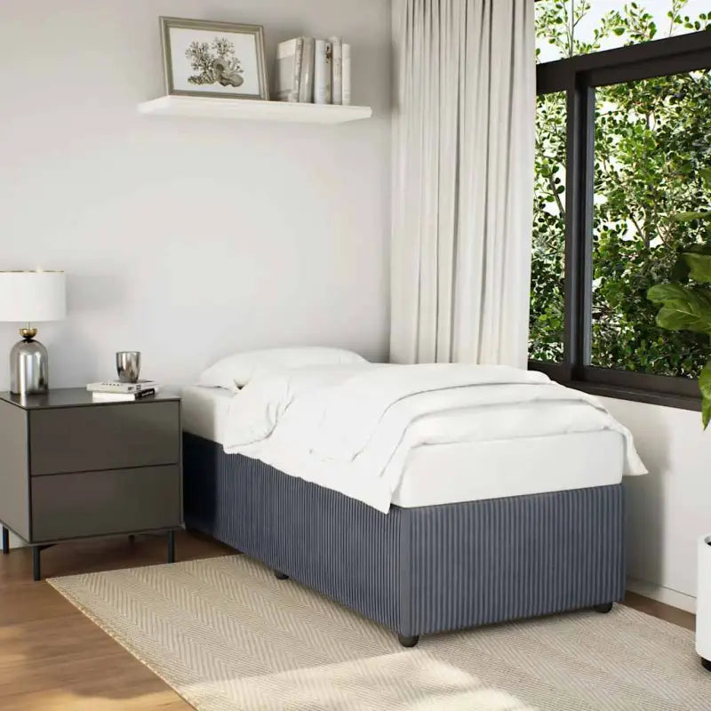 Fluweel bedframe voor een comfortabele en warme slaapkamer sfeer - Donkergroen / 120 x 200 cm - Bedden & bedframes