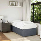Fluweel bedframe voor een comfortabele en warme slaapkamer sfeer - Donkergrijs / 90 x 200 cm - Bedden & bedframes