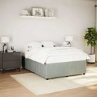 Fluweel bedframe voor een comfortabele en warme slaapkamer sfeer - Lichtgrijs / 140 x 200 cm - Bedden & bedframes