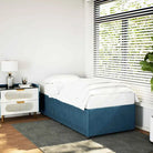 Fluweel bedframe voor een comfortabele en warme slaapkamer sfeer - Blauw / 80 x 200 cm - Bedden & bedframes
