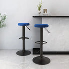 Fluwelen barkrukken met tijdloos en comfortabel ontwerp - Blauw / 2 - Barkrukken
