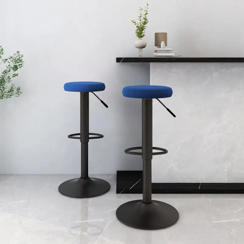 Fluwelen barkrukken met tijdloos en comfortabel ontwerp - Blauw / 2 - Barkrukken