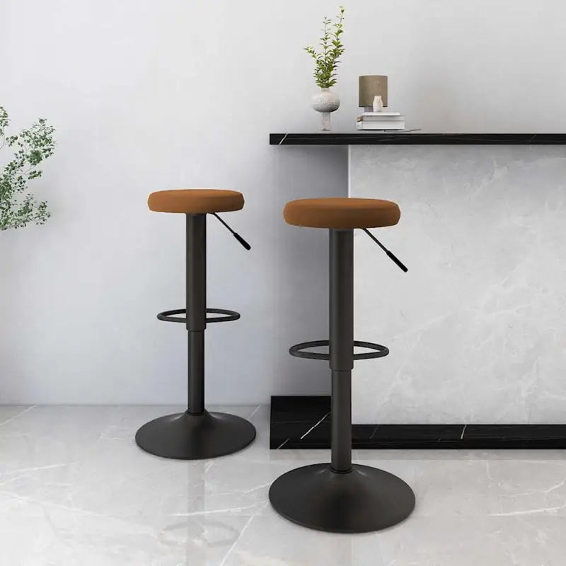 Fluwelen barkrukken met tijdloos en comfortabel ontwerp - Bruin / 2 - Barkrukken