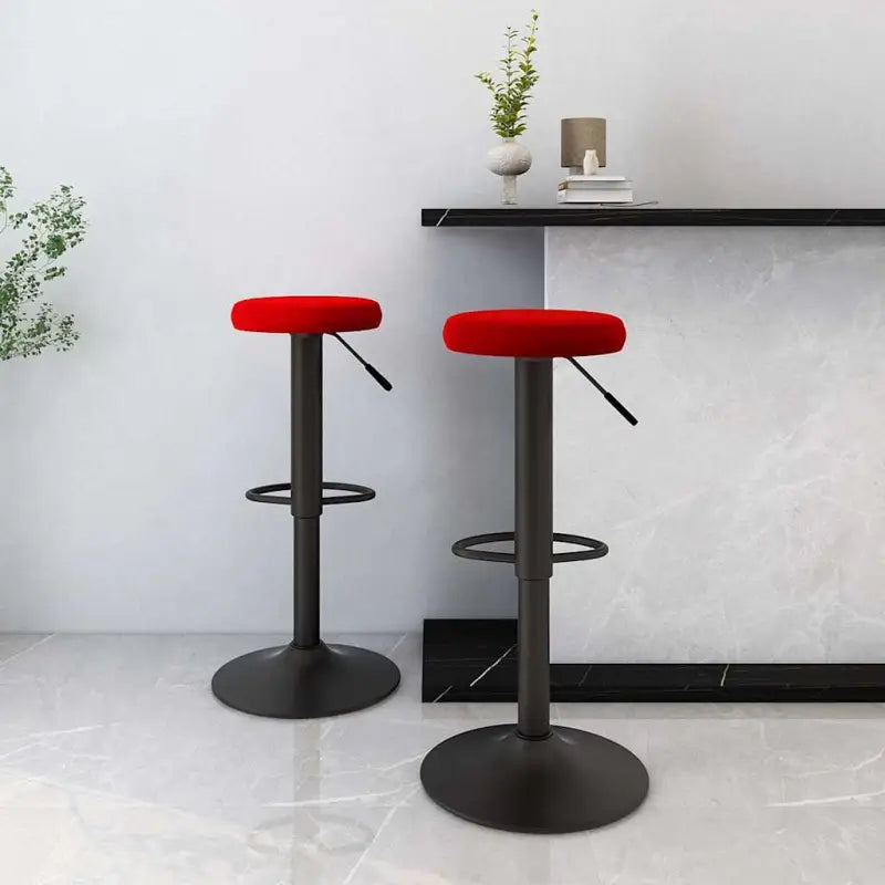Fluwelen barkrukken met tijdloos en comfortabel ontwerp - Wijnrood / 2 - Barkrukken