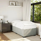 Fluwelen Bedframe voor Comfort en Stijl in de Slaapkamer - Lichtgrijs / 100 x 200 cm - Bedden & bedframes