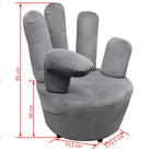 Fluwelen fauteuil in handvorm voor stijl en comfort - Fauteuils & Relaxfauteuils