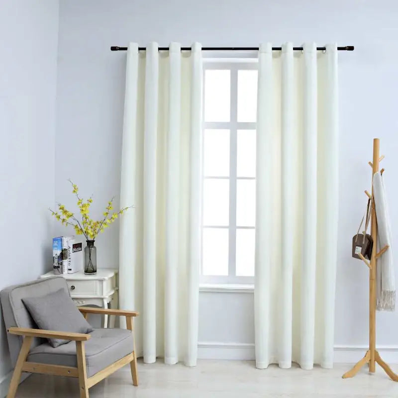 Fluwelen gordijnen met metalen ringen voor elegante privacy en warmte - Gordijnen & vitrages
