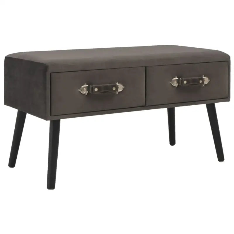 Fluwelen salontafel met massief grenenhout voor een luxe interieur - Donkergrijs / 1 - Salontafels