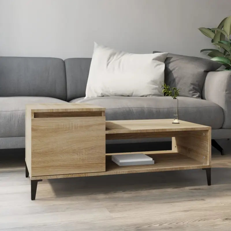 Functionele salontafel van bewerkt hout met stabiele en vochtbestendige afwerking - Sonoma eiken / 1 - Salontafels