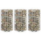 Gabion plantenbak in gegalvaniseerd staal voor een stabiele border - Ø 30 x 50 cm (3 pcs) / 1 - Bloempotten &
