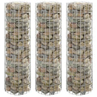 Gabion plantenbak in gegalvaniseerd staal voor een stabiele border - Ø 30 x 100 cm (3 pcs) / 1 - Bloempotten &