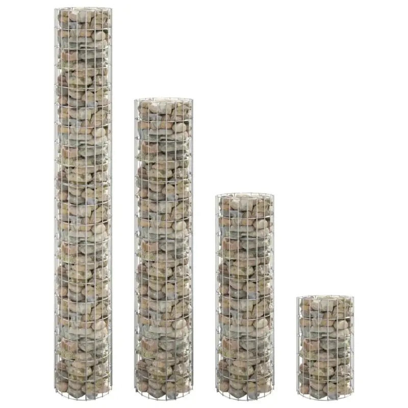 Gabion plantenbak in gegalvaniseerd staal voor een stabiele border - Ø 30 x 50/100/150/200 cm (4 pcs) / 1 - Bloempotten