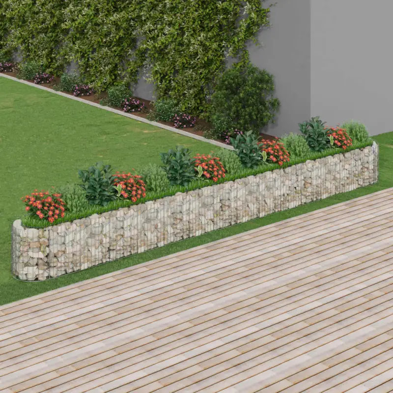Gabion plantenbak van gegalvaniseerd ijzer voor een stabiele border - 540 x 50 x 50 cm / 1 - Bloempotten & plantenbakken
