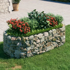 Gabion plantenbak van gegalvaniseerd ijzer voor een stabiele border - 200 x 100 x 50 cm / 1 - Bloempotten &