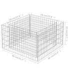 Gabion plantenbak van gegalvaniseerd staal voor tuin en terras - Bloempotten & plantenbakken