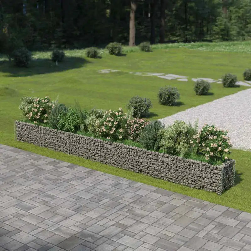 Gabion plantenbak van gegalvaniseerd staal voor tuin en terras - 540 x 50 x 50 cm / 1 - Bloempotten & plantenbakken