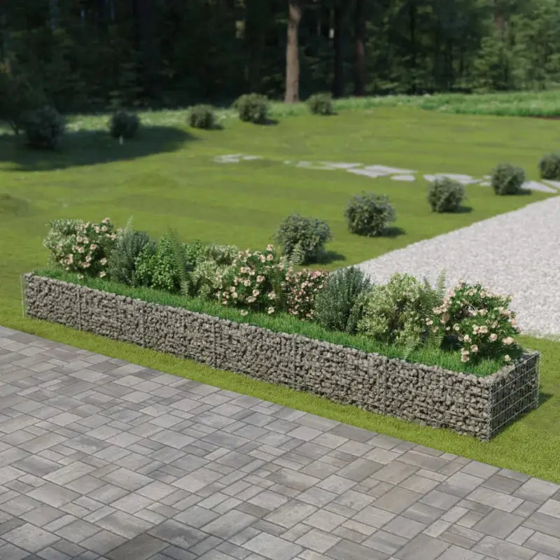Gabion plantenbak van gegalvaniseerd staal voor tuin en terras - 540 x 90 x 50 cm / 1 - Bloempotten & plantenbakken