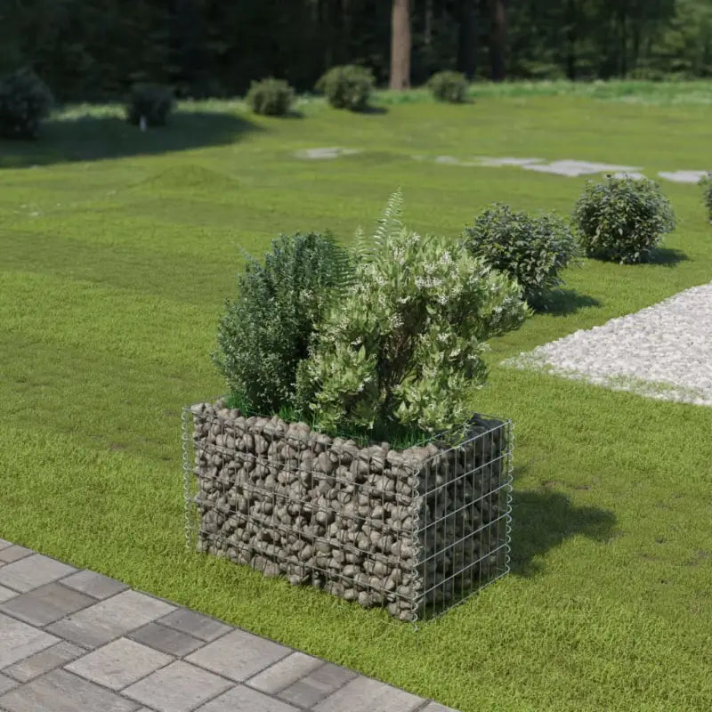 Gabion plantenbak van gegalvaniseerd staal voor tuin en terras - 90 x 50 x 50 cm / 1 - Bloempotten & plantenbakken