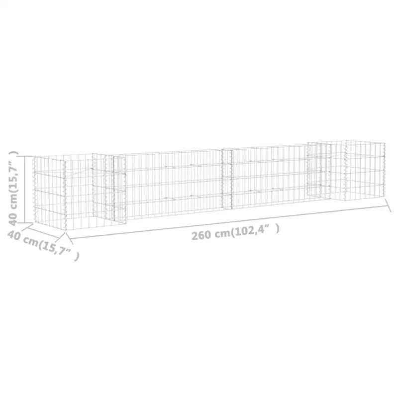 Gabion plantenbak voor een stijlvolle tuinborder - Bloempotten & plantenbakken