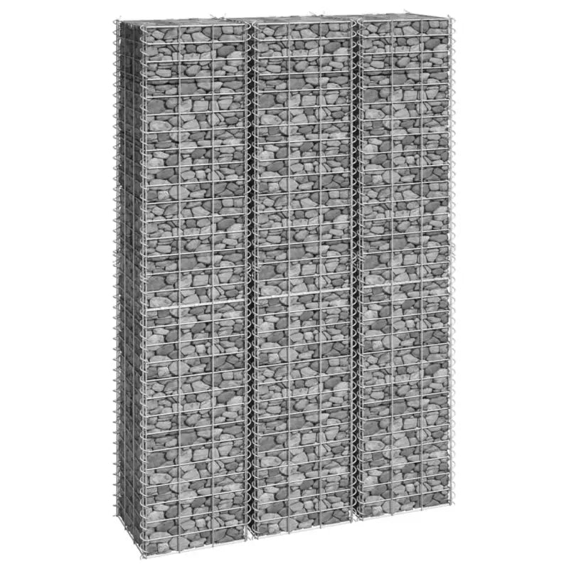 Gabion plantenbakken voor tuinen en landschapsontwerp - 30 x 30 x 150 cm (3 pcs) / 1 - Bloempotten & plantenbakken