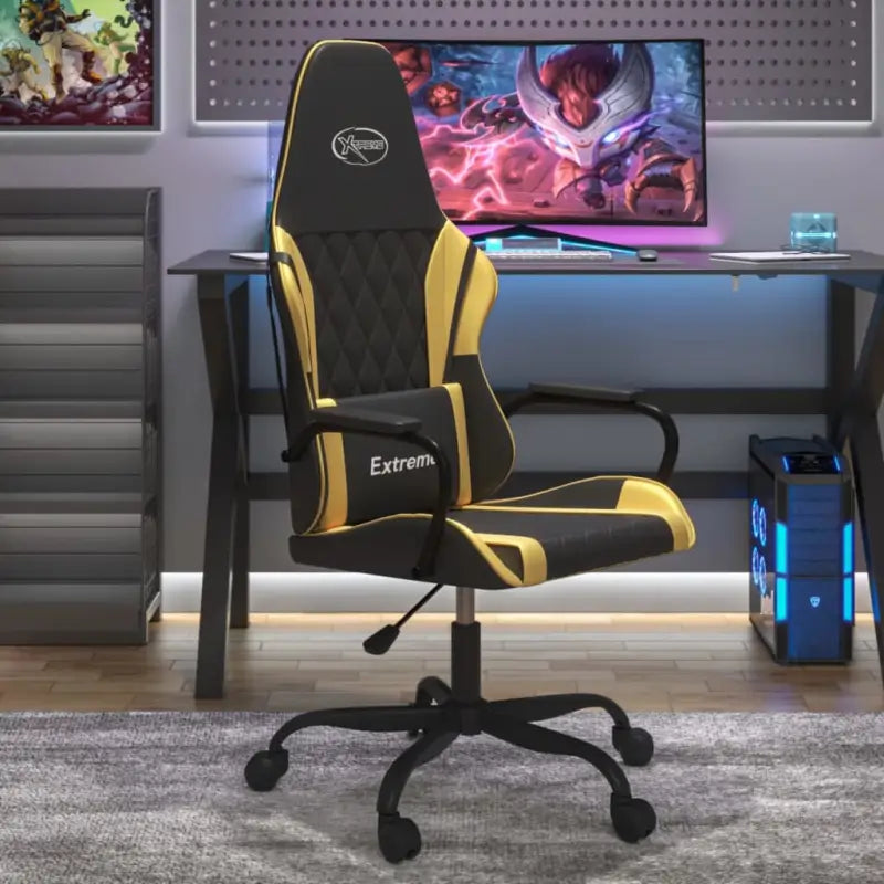 Gamestoel van kunstleer voor comfortabel en duurzaam gamen - Goud / 1 - Gamingstoelen