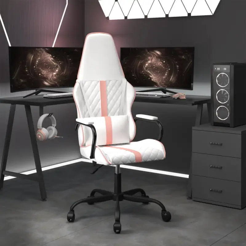 Gamingstoel met duurzaam kunstleer voor extra comfort - Roze / 1 - Gamingstoelen