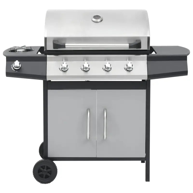 Gasbarbecue in roestvrij staal met stevige zwenkwielen voor tuinfeest - Barbecues