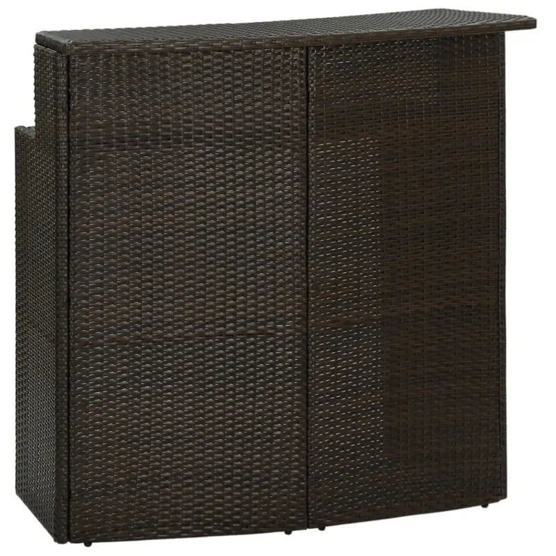 Gebogen Bartafel met Twee-laags Blad voor Buitengebruik - Bruin / 1 - Tuintafels