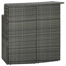 Gebogen Bartafel met Twee-laags Blad voor Buitengebruik - Grijs / 1 - Tuintafels