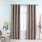 Gebroken Witte Gordijnen met Metalen Ringen voor Elegante Privacy - Taupe / 140 x 245 cm / 2 - Gordijnen & vitrages