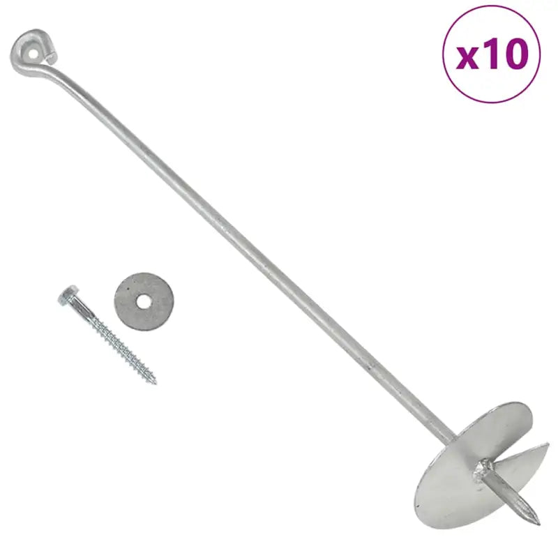 Gegalvaniseerd metalen grondanker elektrolytisch verzinkt voor bevestiging - 10 - Grondankers