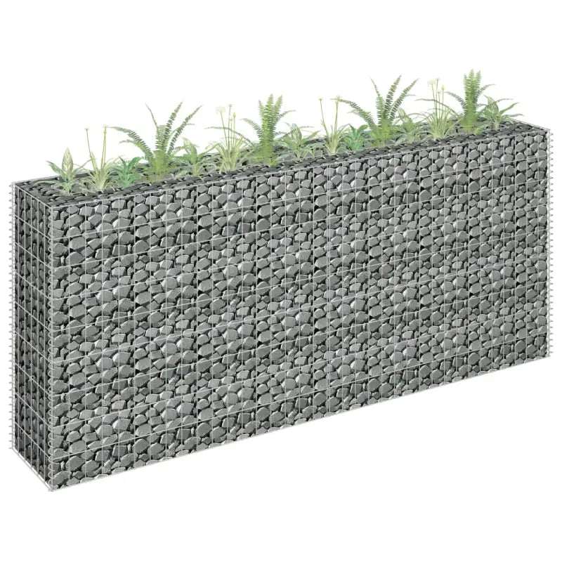 Gegalvaniseerd Staal Gabion Plantenbak voor Stijlvolle Tuinranden - 180 x 30 x 90 cm / 1 - Bloempotten & plantenbakken