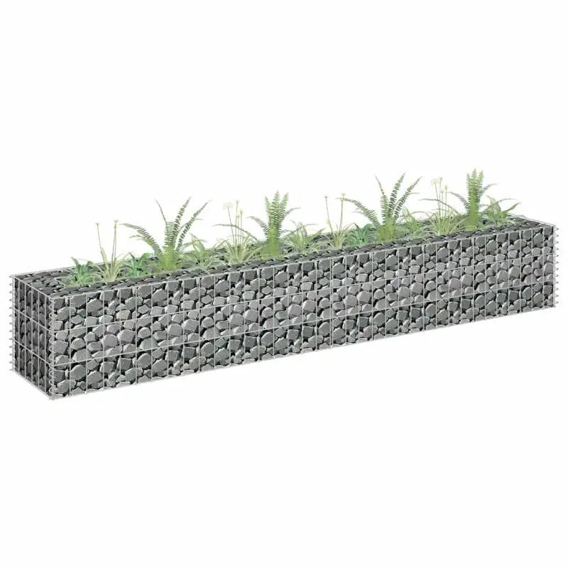 Gegalvaniseerd Staal Gabion Plantenbak voor Stijlvolle Tuinranden - 180 x 30 x 30 cm / 1 - Bloempotten & plantenbakken