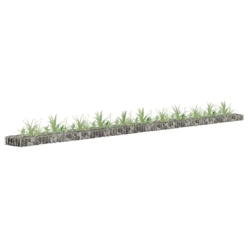 Gegalvaniseerd Staal Gabion Plantenbak voor Stijlvolle Tuinranden - 450 x 30 x 10 cm / 1 - Bloempotten & plantenbakken