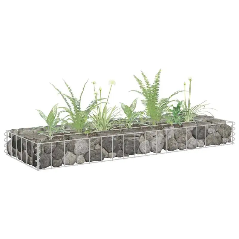 Gegalvaniseerd Staal Gabion Plantenbak voor Stijlvolle Tuinranden - 90 x 30 x 10 cm / 1 - Bloempotten & plantenbakken
