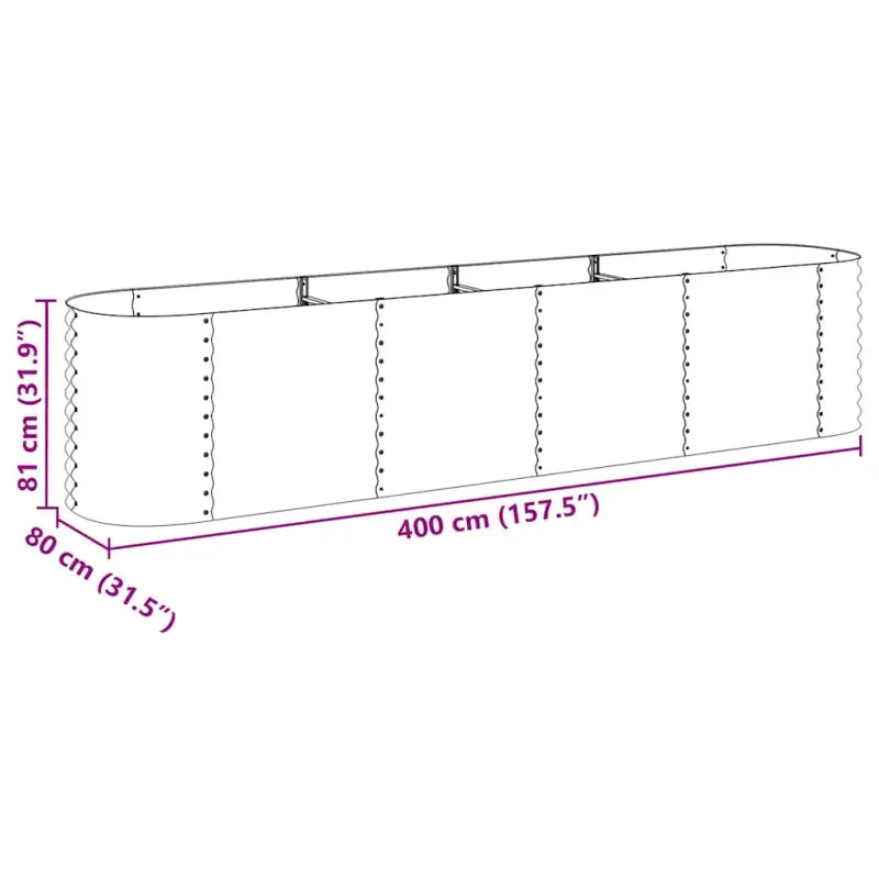 Gegalvaniseerd staal plantenbak voor tuin balkon en patio decoratie - Bloempotten & plantenbakken