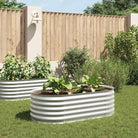Gegalvaniseerd staal plantenbak voor tuin balkon en patio decoratie - Zilver / 160 x 80 x 44 cm / 1 - Bloempotten &