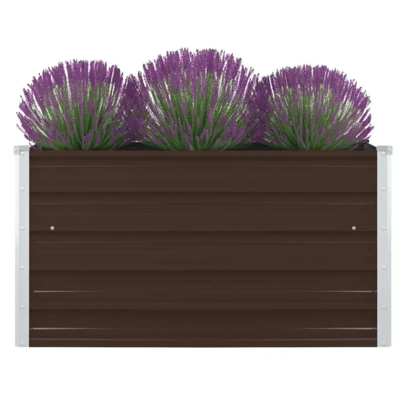 Gegalvaniseerd Staal Verhoogd Tuinbed voor Planten en Groenten - Bruin / 1 - Bloempotten & plantenbakken